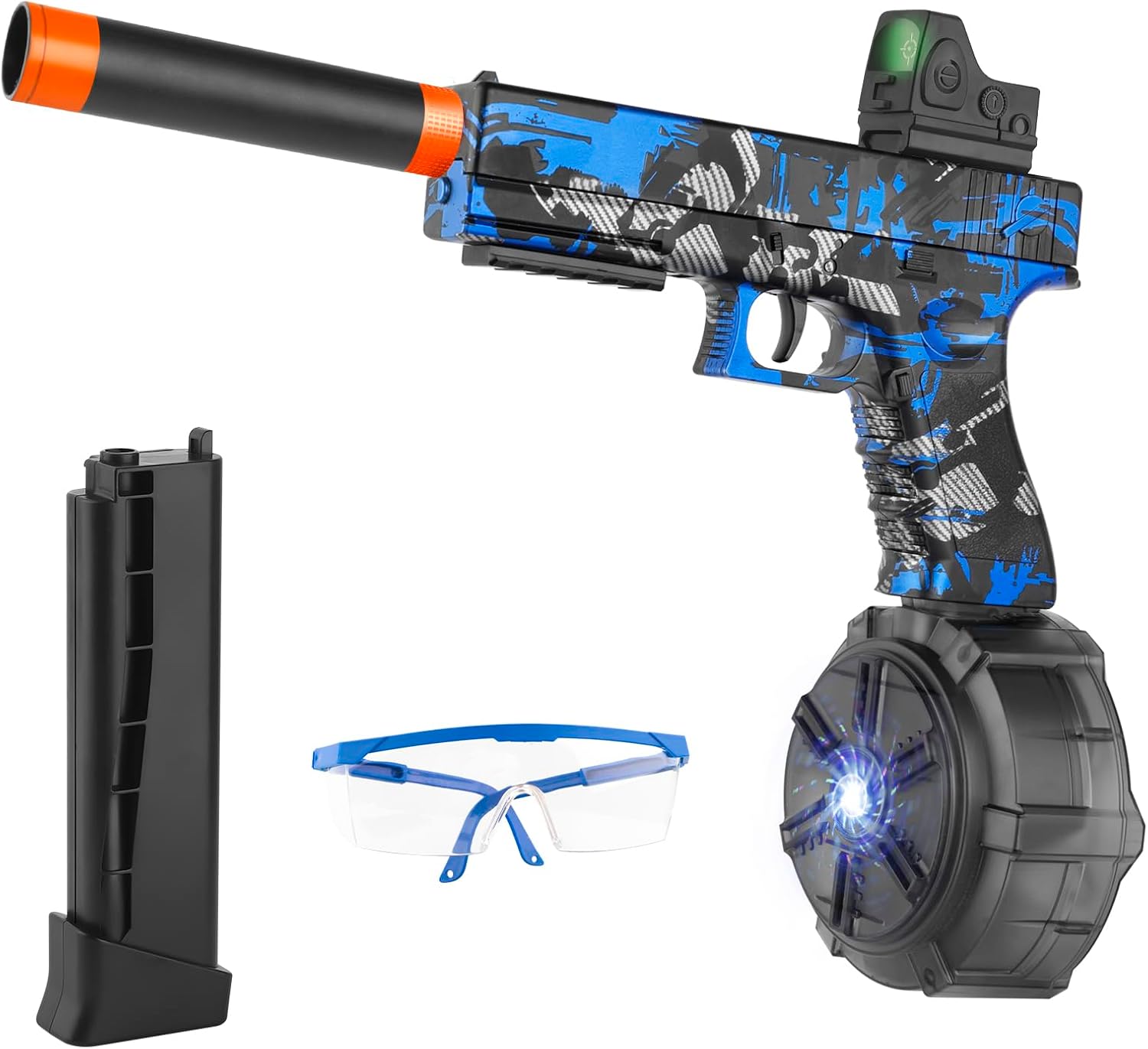 Electric Gel Ball Blaster with Drum - JM-X2 Manual and Automatic Splatter Pistol