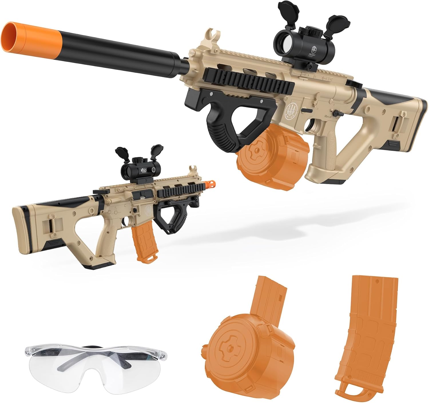 Toy Gun Blaster Toy Gun Manual & Automatic with Goggles