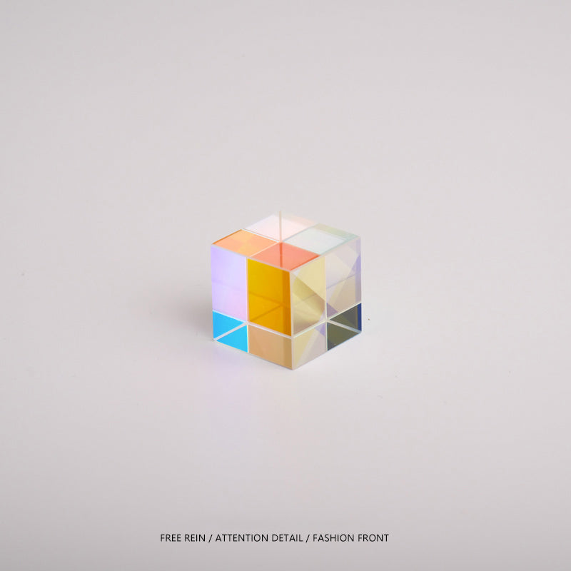 Gift of Light! Light Cube Color Prism Stress-Relief Desk Ornament