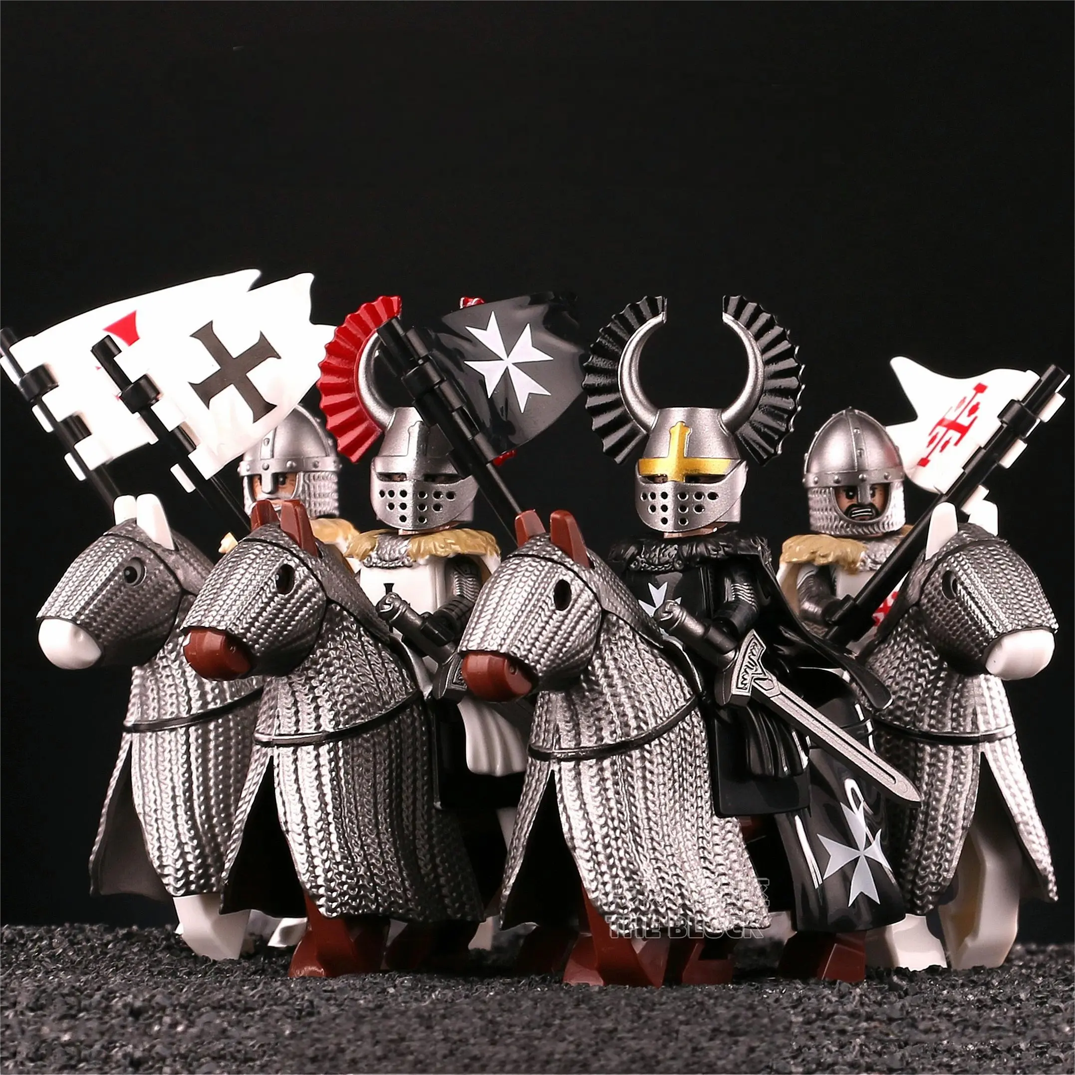 Medieval Crusader Knight Building Blocks 8cm*4