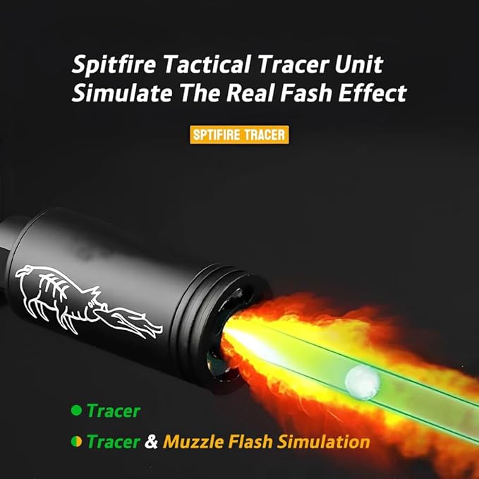 Fire-Breathing Pigs - Airsoft Spitfire Tracer with 14mm CCW,Black