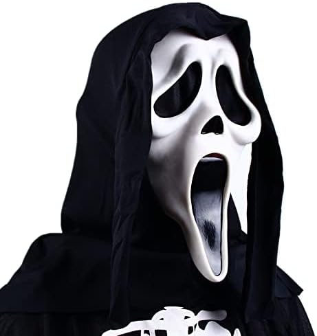 Halloween Mask Natural Latex Scary Skull Mask Horror Full Head Masque