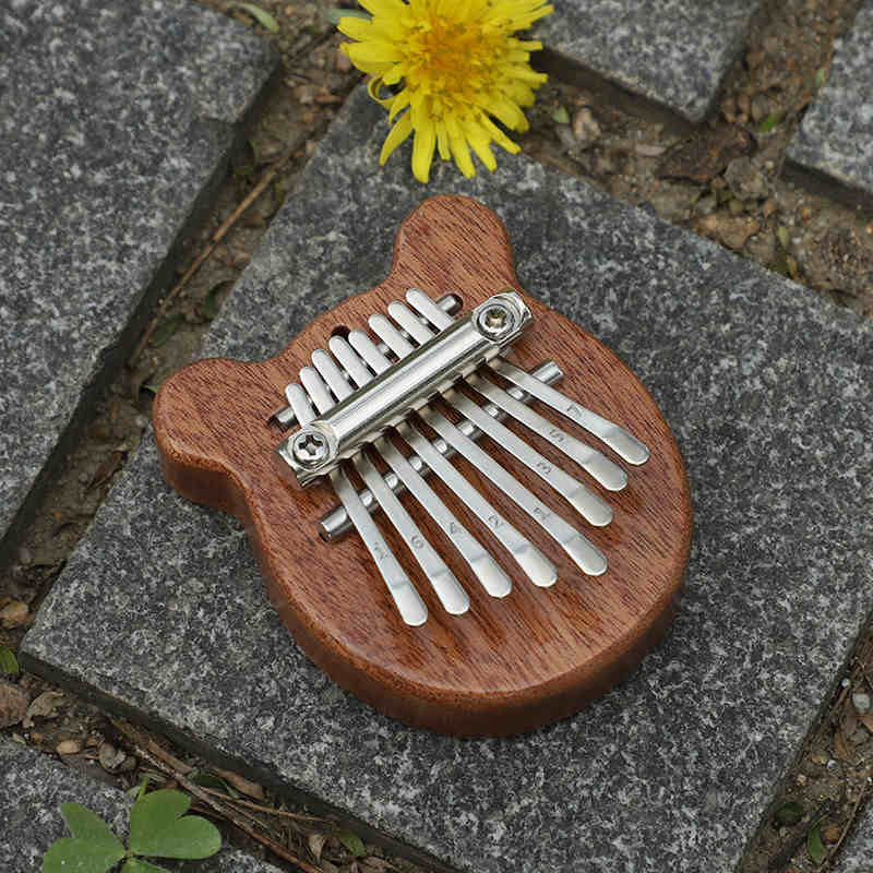 Relieve Stress 8 Keys Mini Kalimba Portable Finger Piano Wood