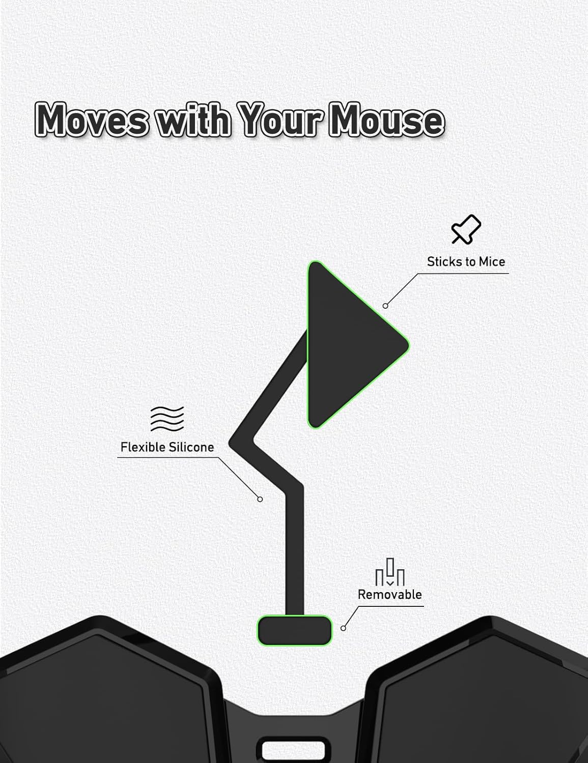 YaGee Mouse Wrist Rest, Ergonomic Right-Handed Support for Gaming, Office, Coding