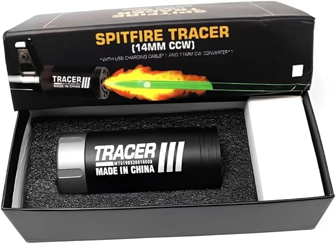 SPITFIRE TRACER III - Muzzle Flash and Tracer Unit for Airsoft and Gel Blaster with 14mm CCW Threaded Interface