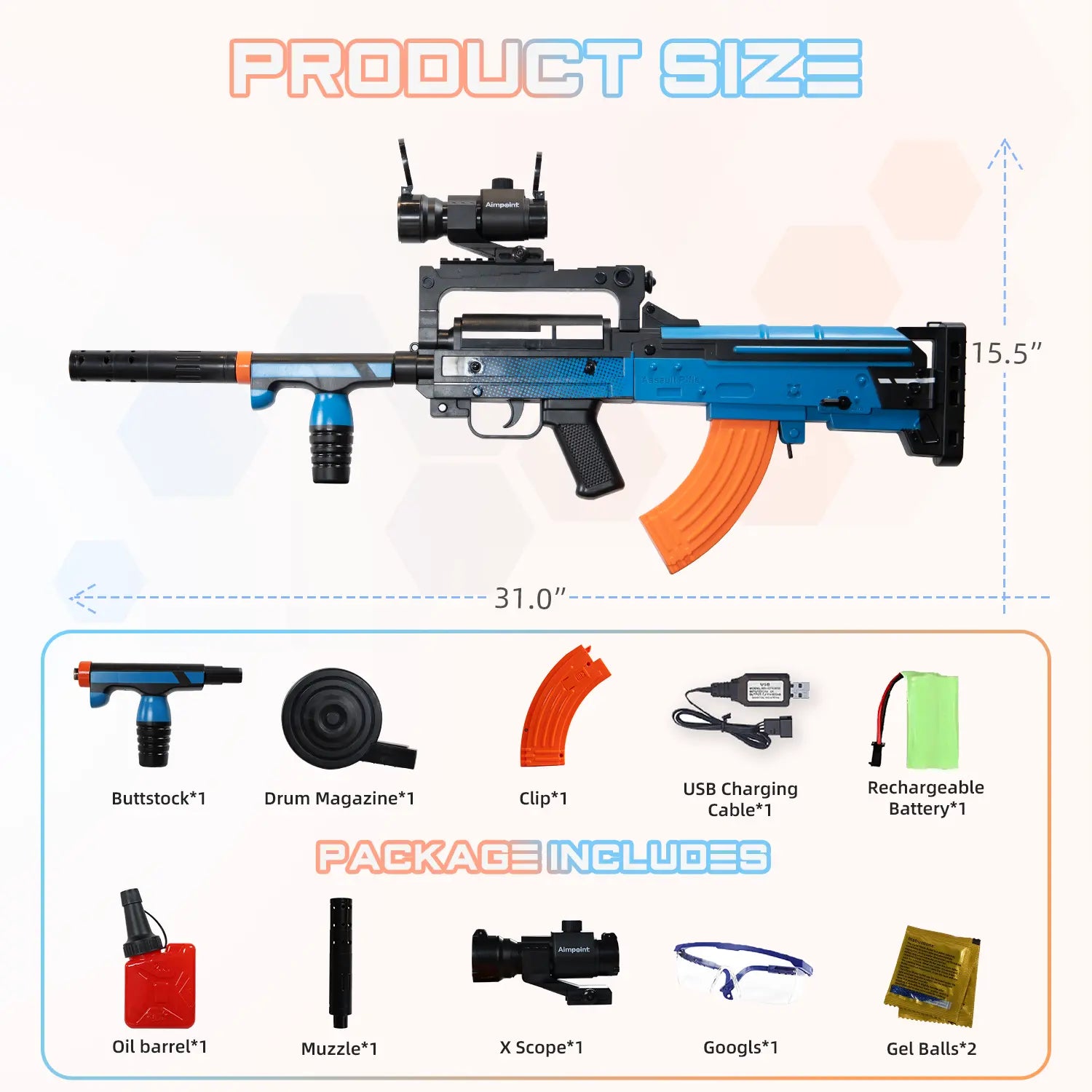 YaGee Groza Assault Rifle Gel Blaster