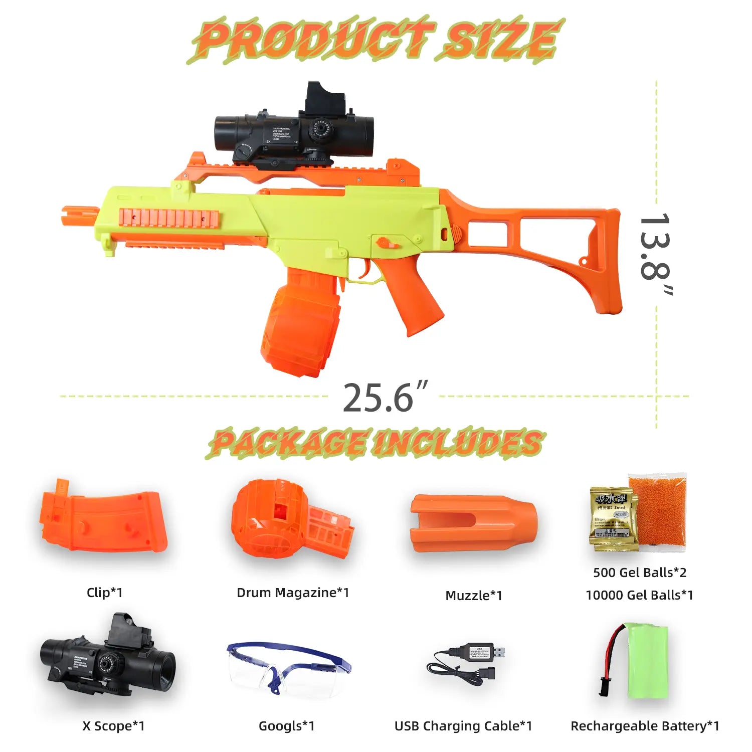 YaGee G36C Gel Ball Splatter Toy Gun